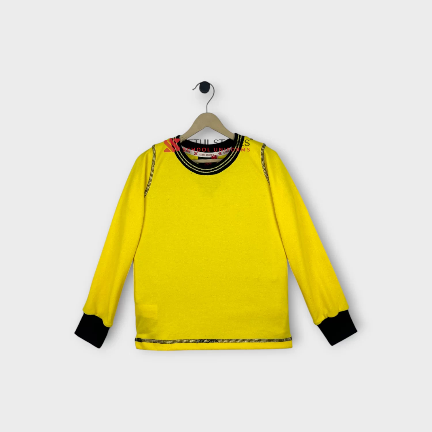 The Srijan School Nursery Full Sleeve T-Shirt for Winter Uniform - Yellow