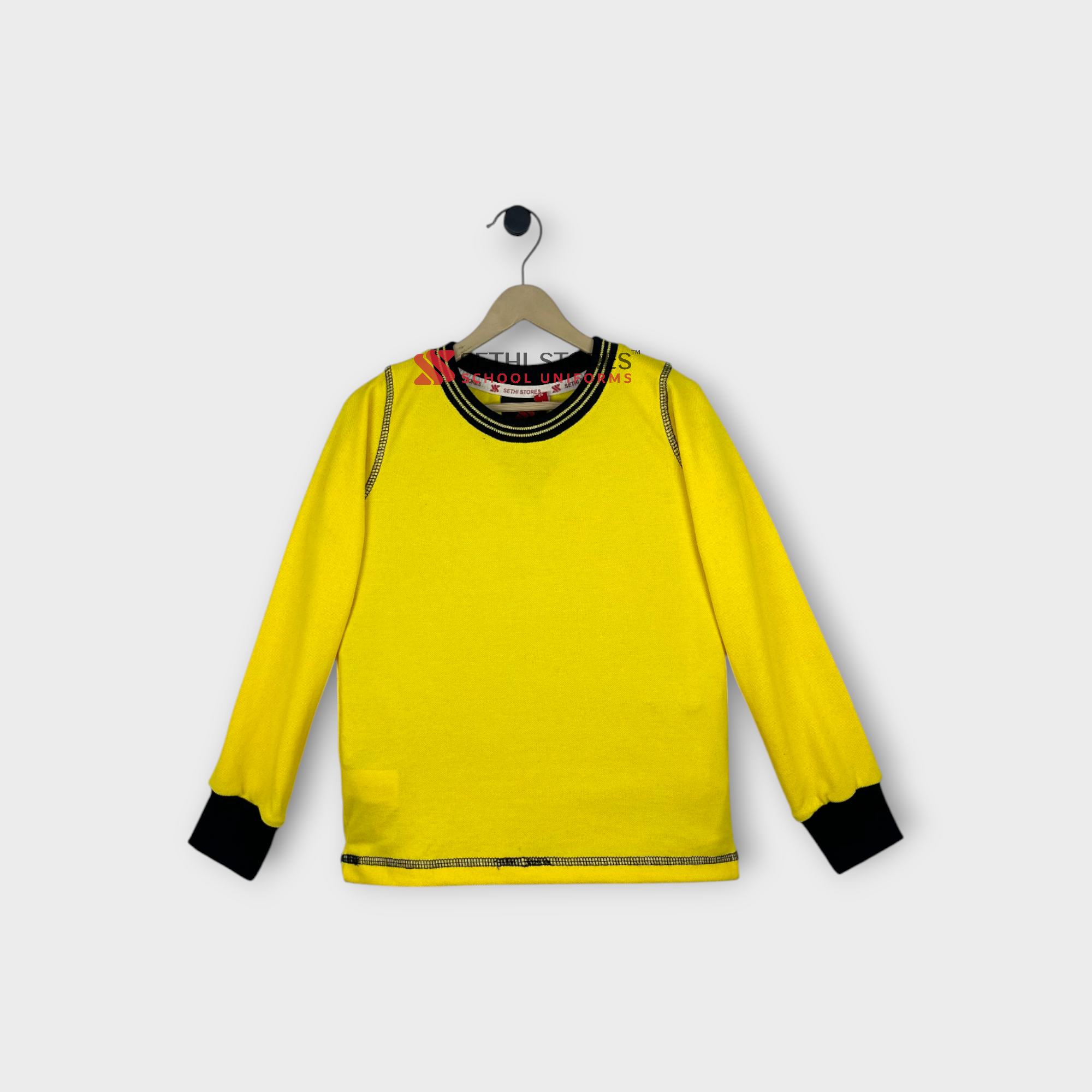 The Srijan School Nursery Full Sleeve T-Shirt for Winter Uniform - Yellow