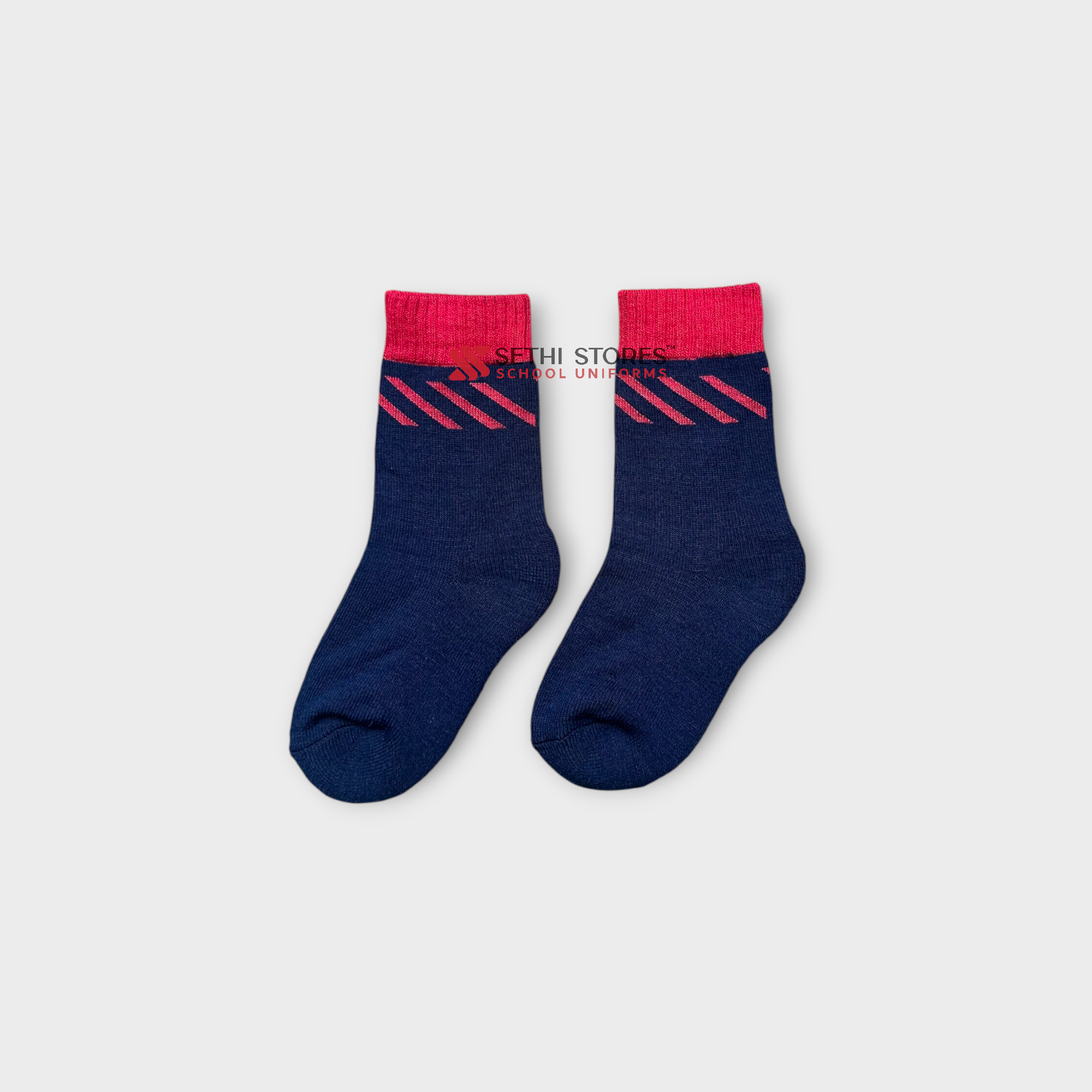 The Srijan School Socks for Nursery Grade Students. Red