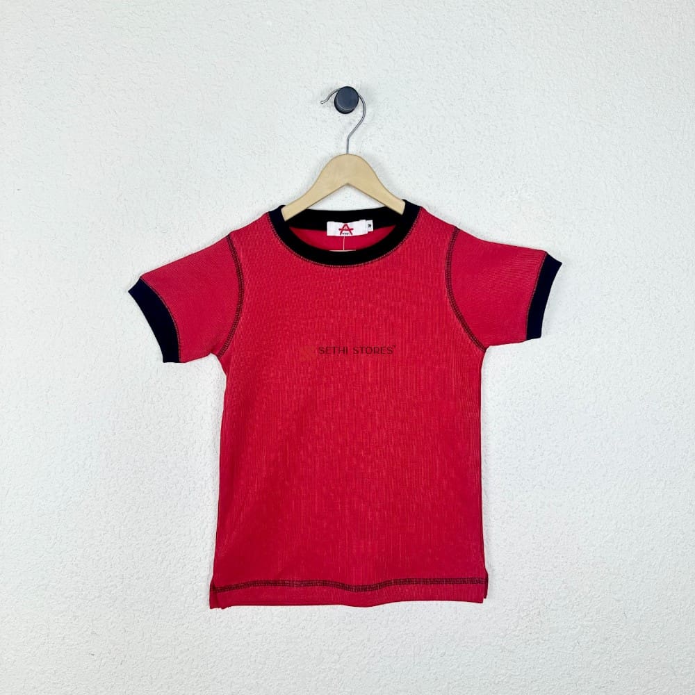 Half Sleeve Red T-Shirt for The Srijan School Uniform for KG.