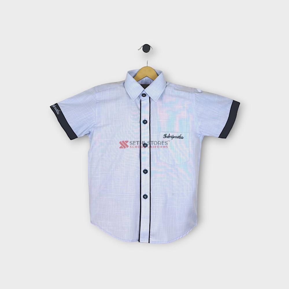 Indraprastha World School Half Sleeve Shirt for Summer Uniforms.