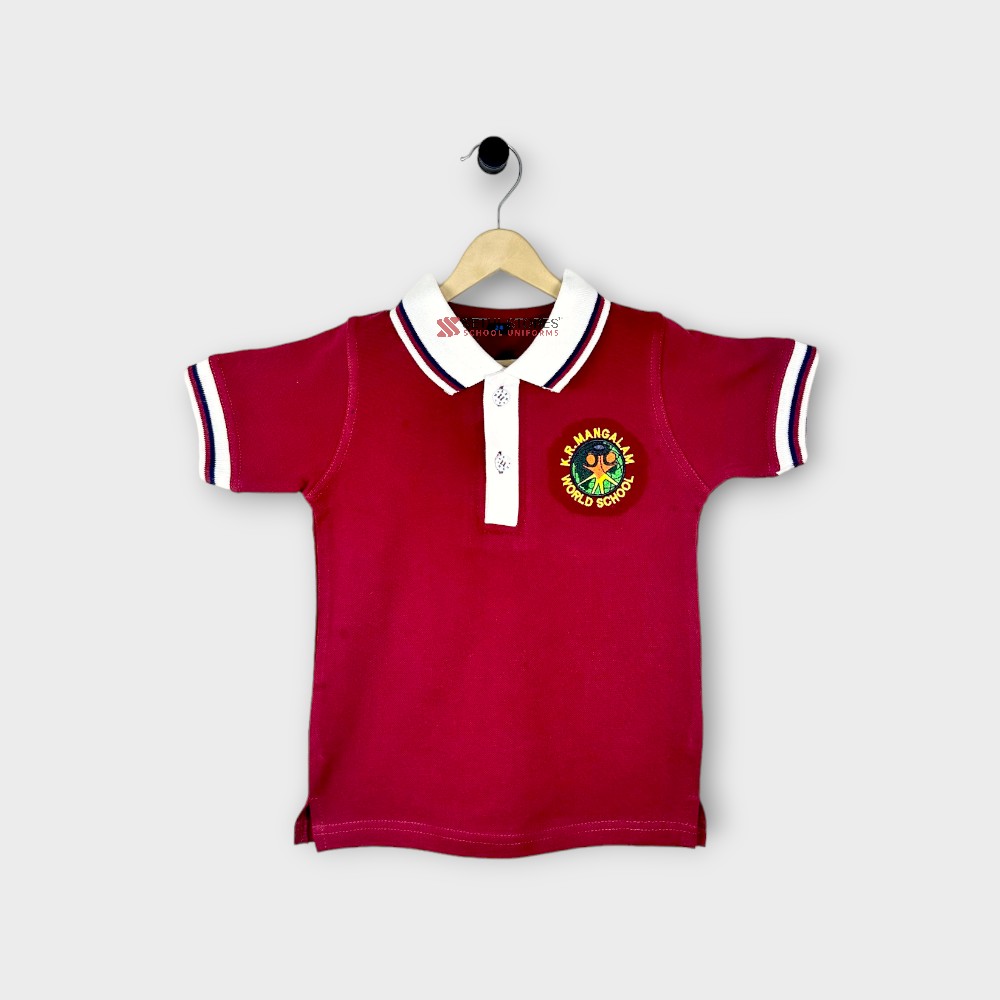 K.R Mangalam World School Half Sleeve Shirt for Grade Nursery to 1 winter uniform