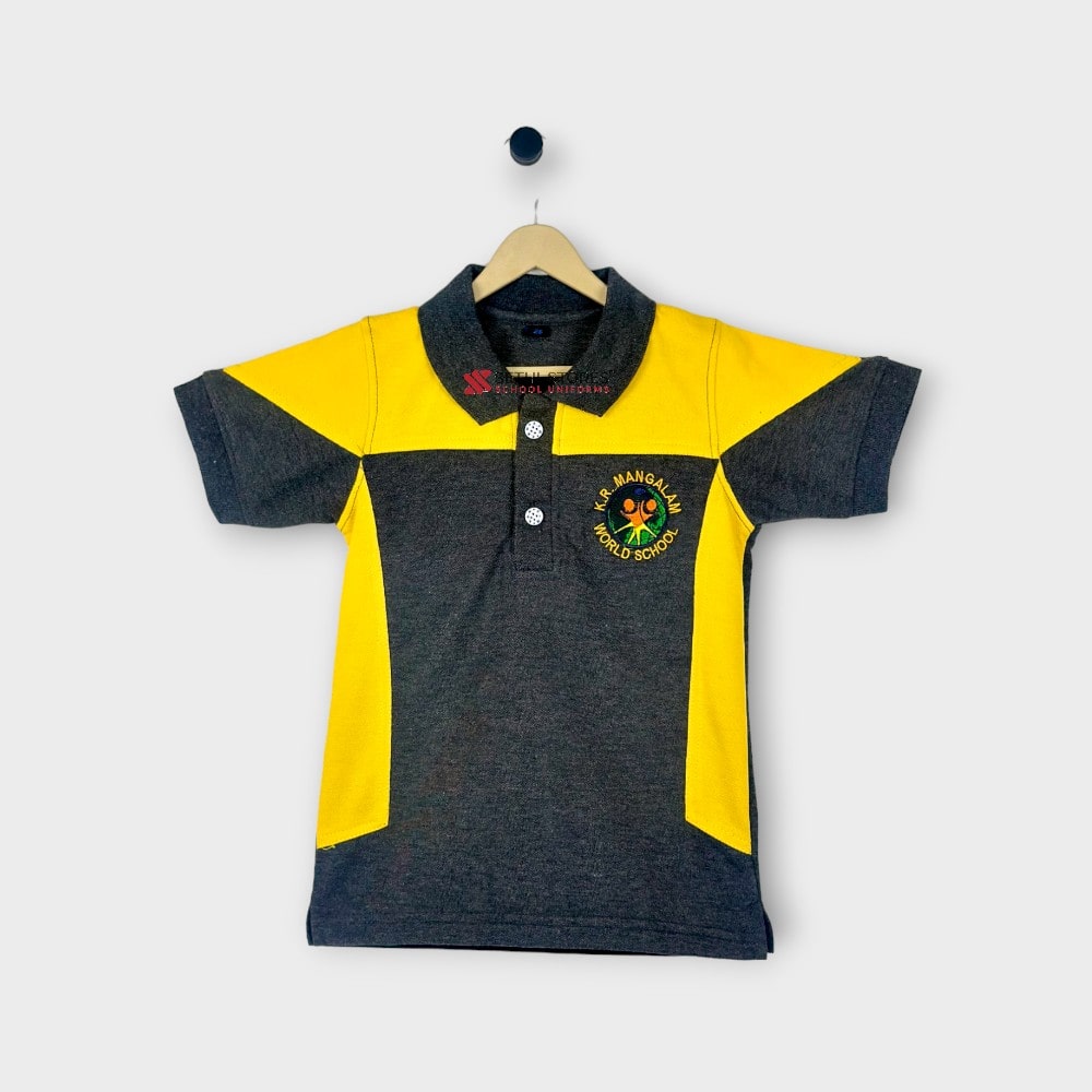 K.R Mangalam World School Topaz House T-Shirt new uniform.