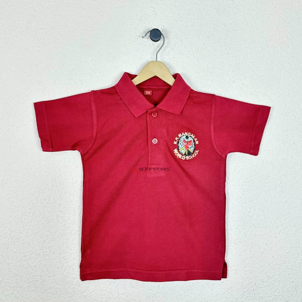 House T-Shirt for K.R Mangalam World School Ruby House Uniform