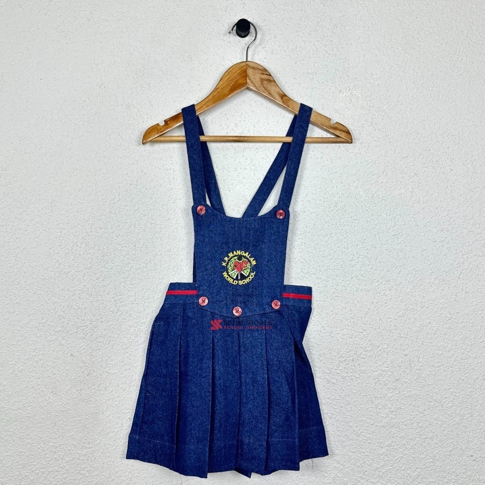 K.R Mangalam Girls' Dungaree Skirt (Summer) for Grade Nursery to 1.