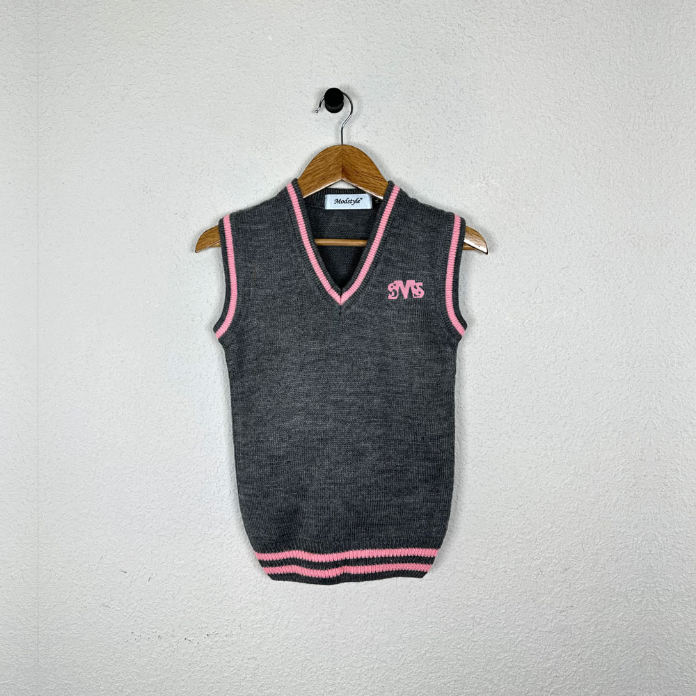 St. Marks World School Sleeveless Pullover for Winter Uniform.