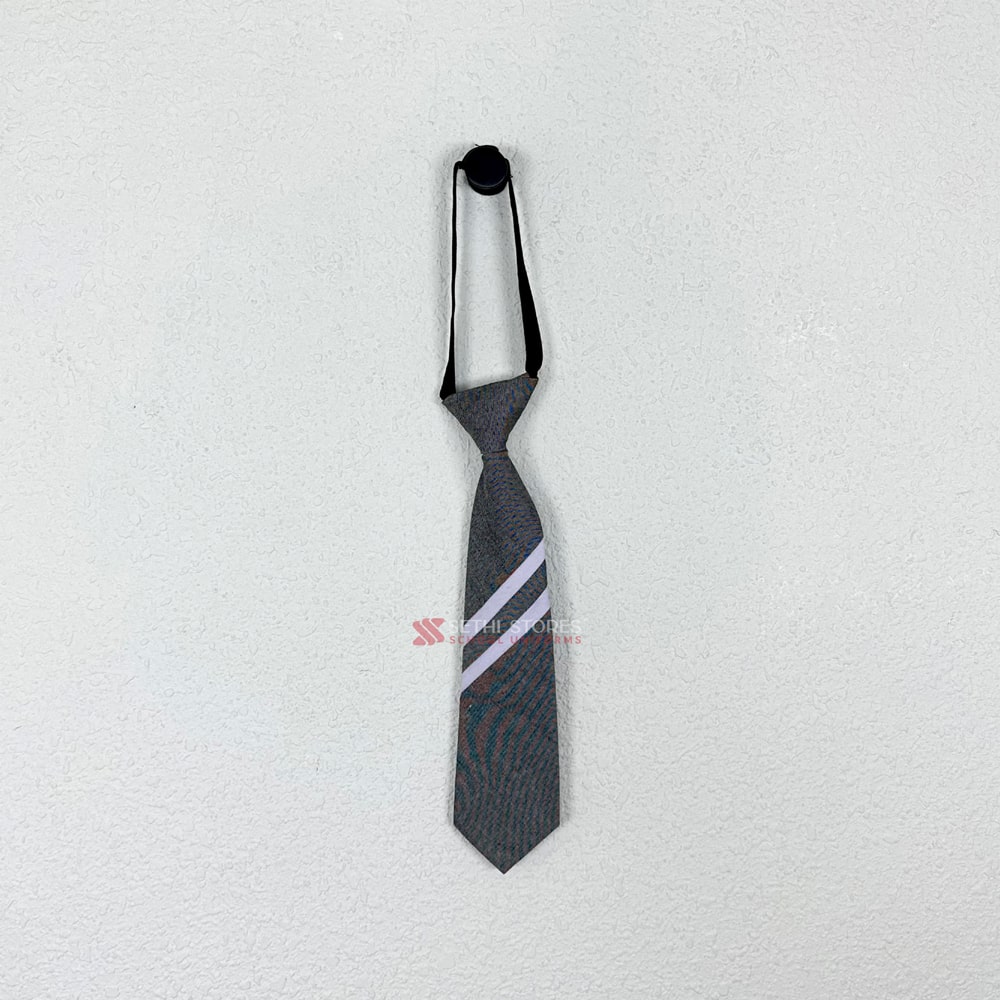 St. Marks World School Tie with Elastic for Winter Uniform.