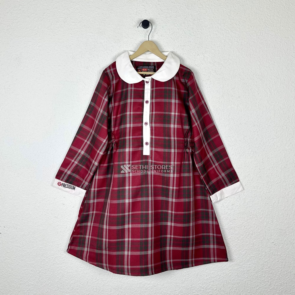 The Presidium School Frock for Nursery to 3 winter uniform.