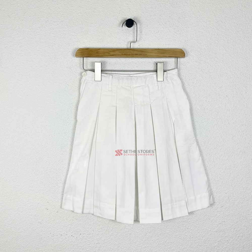 G.D Goenka School White Skirt for grade 6 to 12 winter uniform.