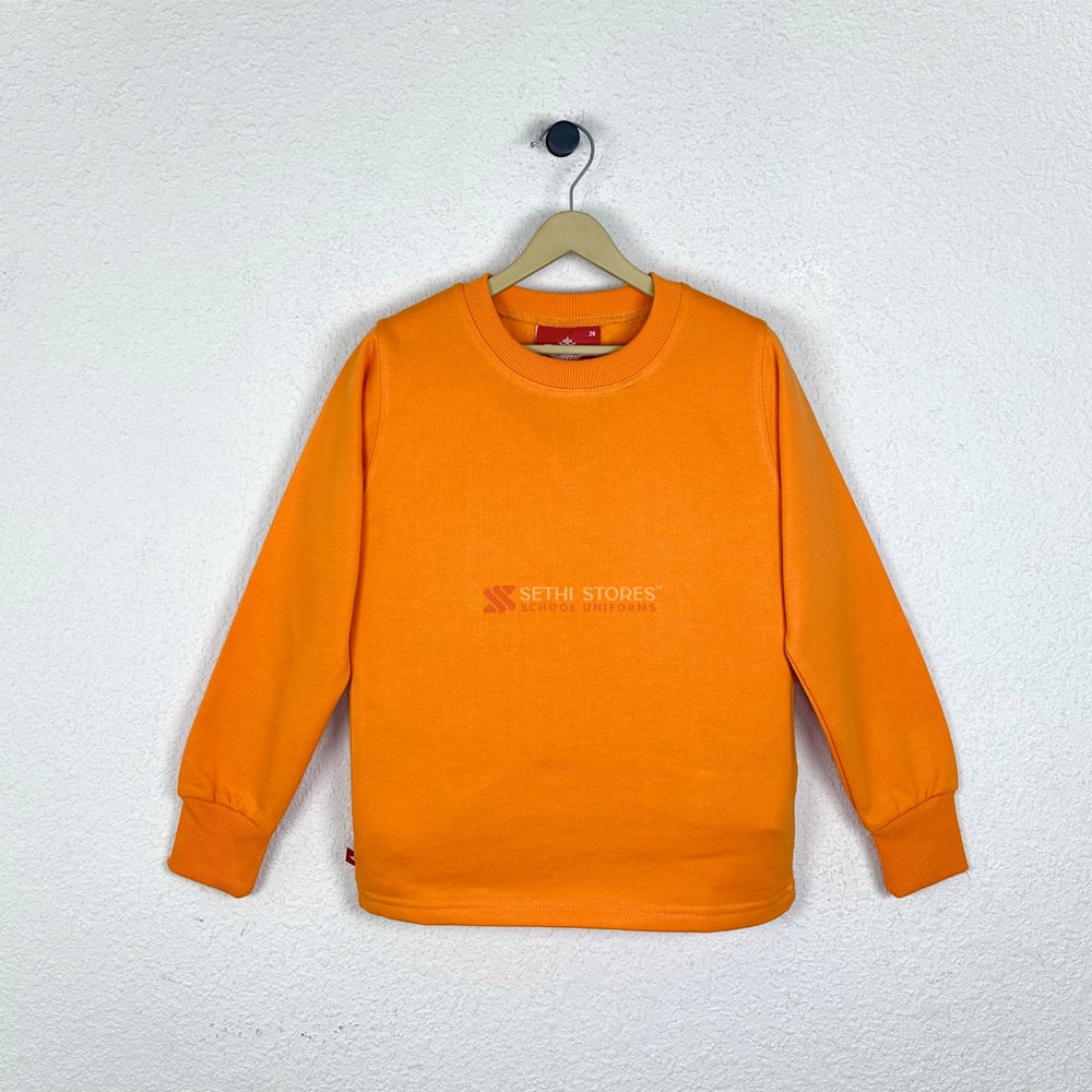 Orange Sweatshirt for G.D Goenka Public School Nursery Uniform