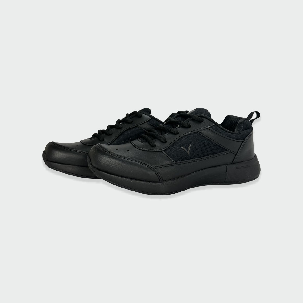 VMark Black School Shoes with Laces for School Uniform.