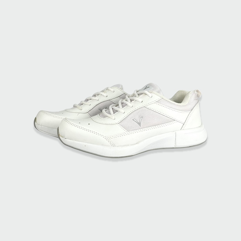 White School shoe VMark with Laces for School Uniform