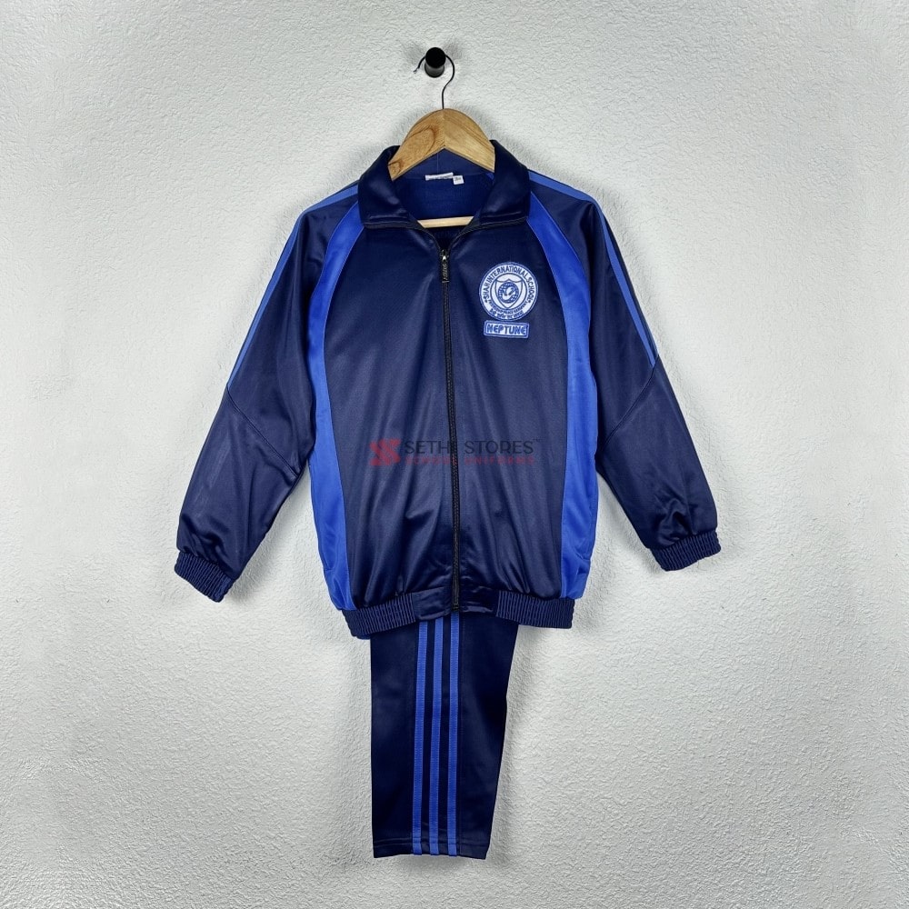 Shah International School Neptune House Tracksuit for winter uniform.