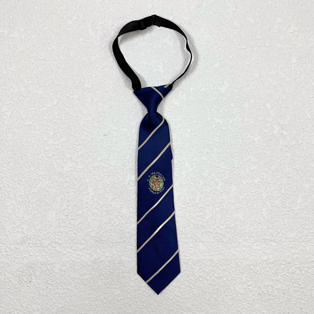 K.R Mangalam Tie with Elastic for Winter School Uniform