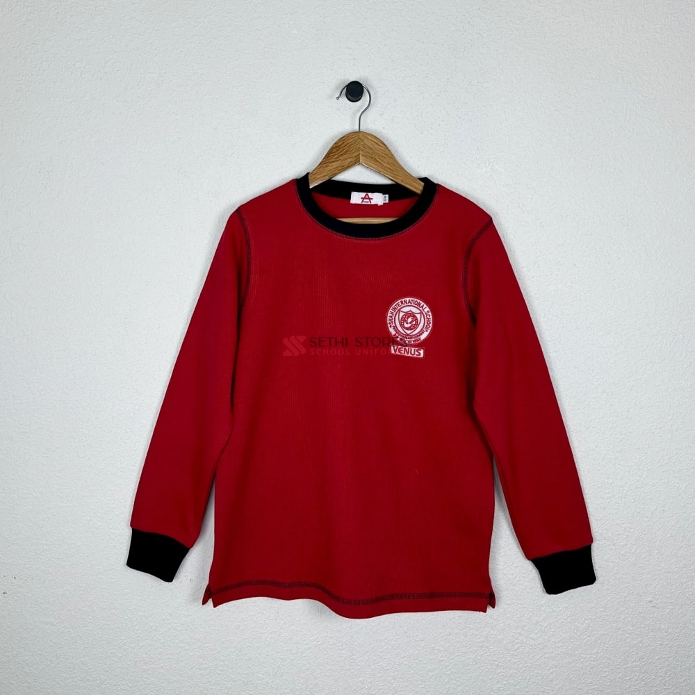 Shah International School Venus House T-Shirt fullsleeve for winter uniform.