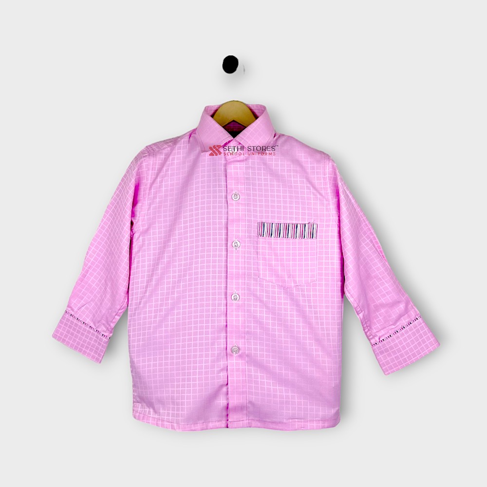 Doon Public School Pink Full Sleeve Shirt for Nursery & KG