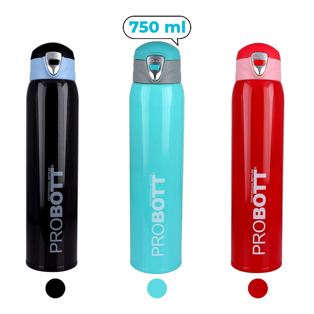 Probott Swift 750ml Thermos (Blue, Black, Pink) Vacuum Insulated Flask Bottle